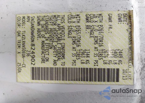 2013 Nissan Xterra S from USA, damaged, VIN 5N1AN0NW6DN824902